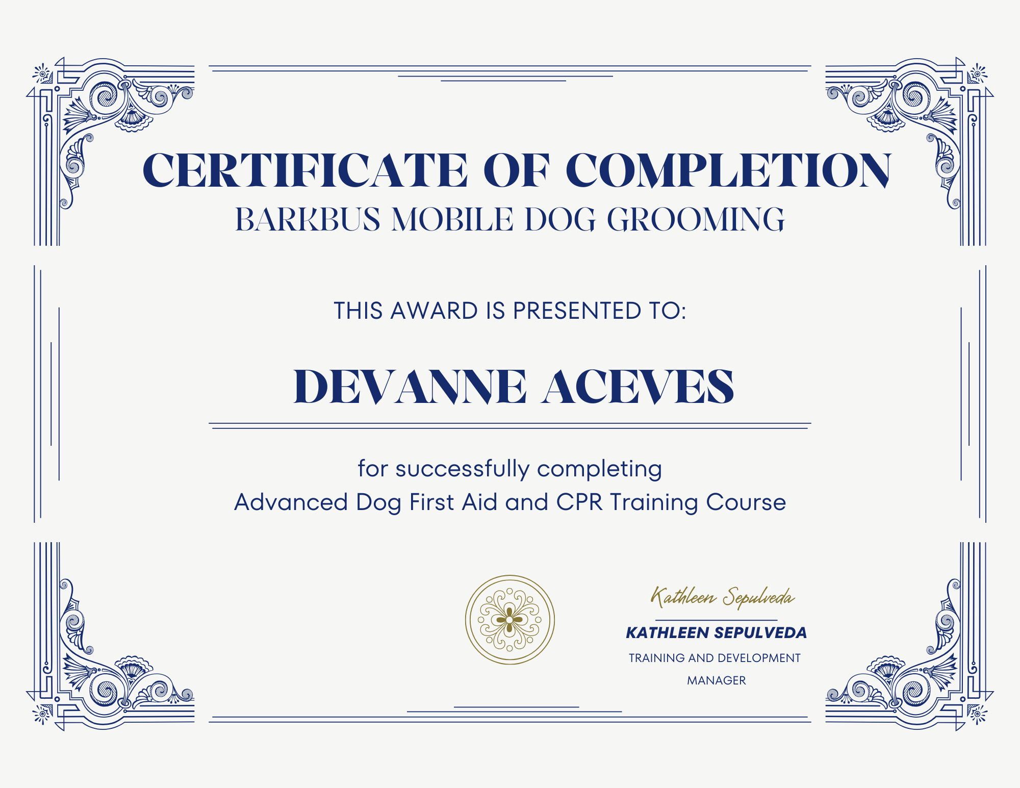 Advanced Dog First Aid & CPR Certificate
